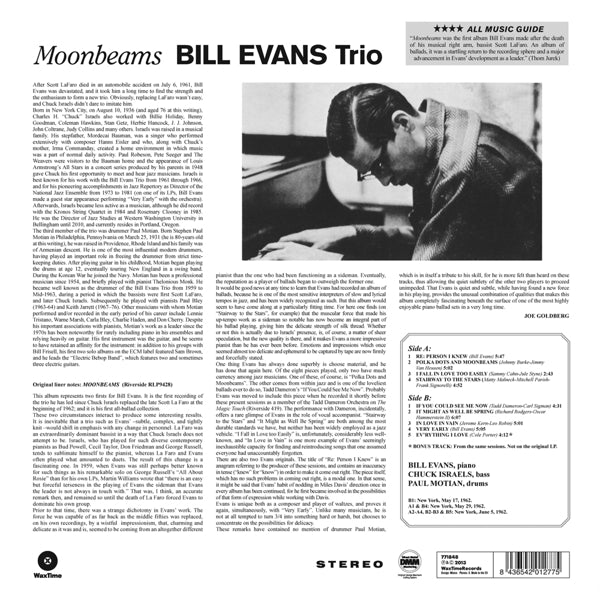 Bill Evans Trio - Moonbeams  |  Vinyl LP | Bill Evans Trio - Moonbeams  (LP) | Records on Vinyl