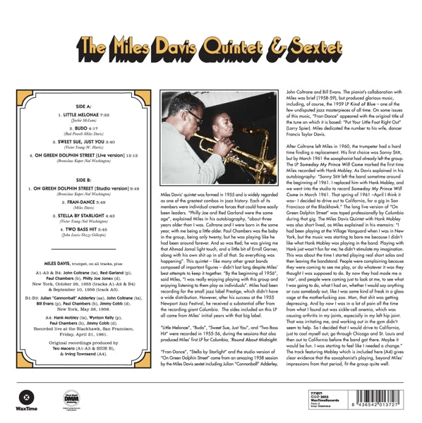 Miles Davis - Quintet & Sextet |  Vinyl LP | Miles Davis - Quintet & Sextet (LP) | Records on Vinyl