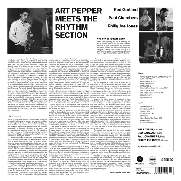 Art Pepper - Meets The Rhythm..  |  Vinyl LP | Art Pepper - Meets The Rhythm..  (LP) | Records on Vinyl