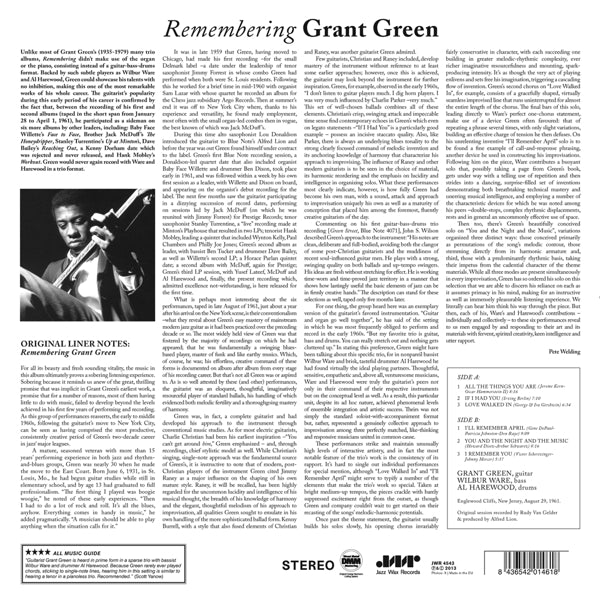 Grant Green Trio - Remembering  |  Vinyl LP | Grant Green Trio - Remembering  (LP) | Records on Vinyl