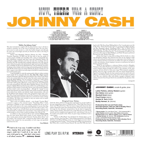 Johnny Cash - Now There Was A..  |  Vinyl LP | Johnny Cash - Now There Was A..  (LP) | Records on Vinyl