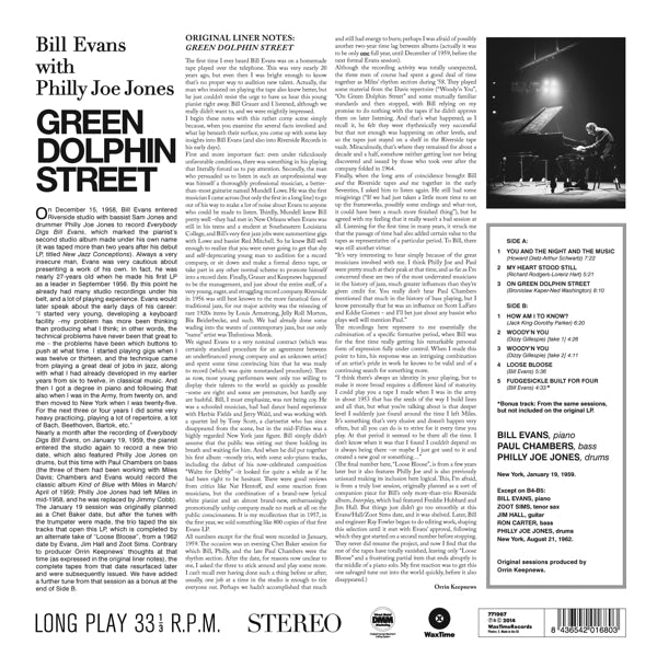 Bill/Philly Joe Jo Evans - Green Dolphin Street  |  Vinyl LP | Philly Joe Jones & Bill Evans - Green Dolphin Street  (LP) | Records on Vinyl