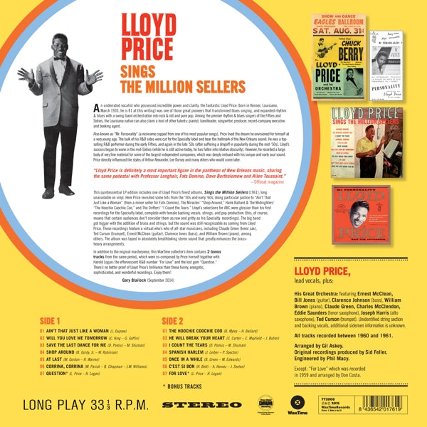 Lloyd Price - Sings The Million..  |  Vinyl LP | Lloyd Price - Sings The Million..  (LP) | Records on Vinyl