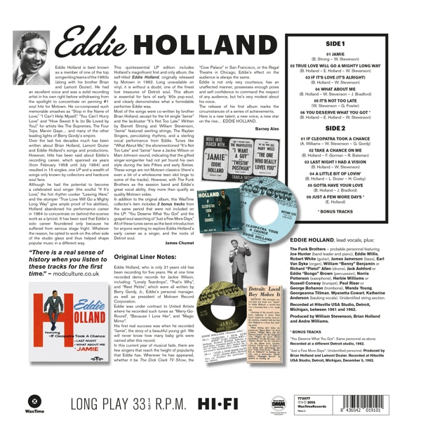 Eddie Holland - First Album  |  Vinyl LP | Eddie Holland - First Album  (LP) | Records on Vinyl