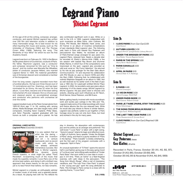 Michel Legrand - Legrand Piano  |  Vinyl LP | Michel Legrand - Legrand Piano  (LP) | Records on Vinyl