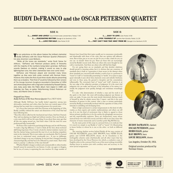 Buddy Defranco & Oscar P - Buddy De Franco And The.. |  Vinyl LP | Buddy Defranco & Oscar P - Buddy De Franco And The.. (LP) | Records on Vinyl