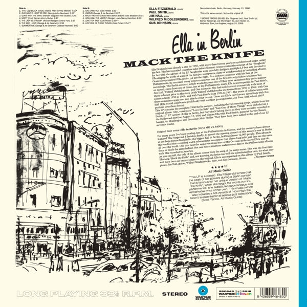 Ella Fitzgerald - Ella In Berlin (Mack.. |  Vinyl LP | Ella Fitzgerald - Ella In Berlin (Mack the Knife) (LP) | Records on Vinyl