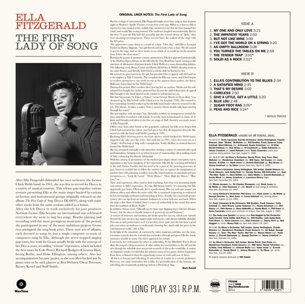 Ella Fitzgerald - First Lady Of Song |  Vinyl LP | Ella Fitzgerald - First Lady Of Song (LP) | Records on Vinyl