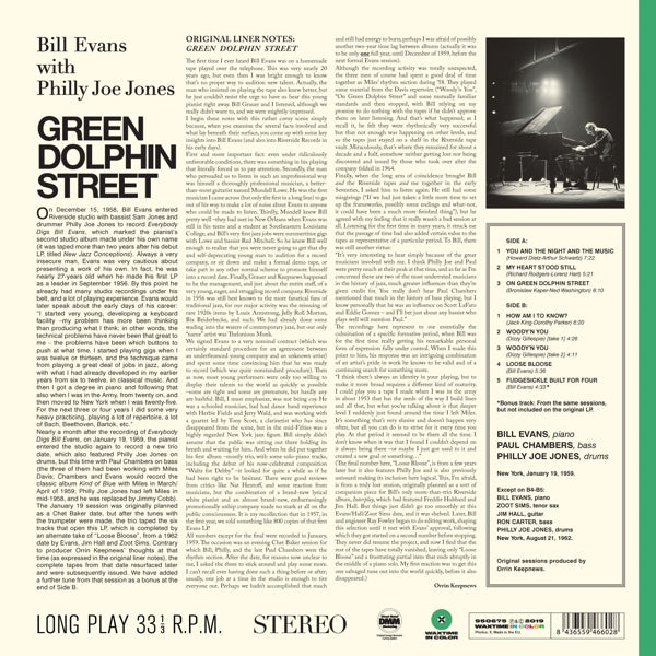 Bill Evans - Green Dolphin Street  |  Vinyl LP | Bill Evans - Green Dolphin Street  (LP) | Records on Vinyl