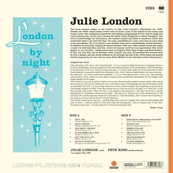 Julie London - London By Night  |  Vinyl LP | Julie London - London By Night  (LP) | Records on Vinyl