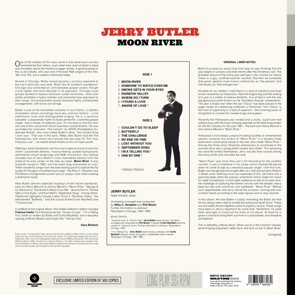 Jerry Butler - Moon River  |  Vinyl LP | Jerry Butler - Moon River  (LP) | Records on Vinyl