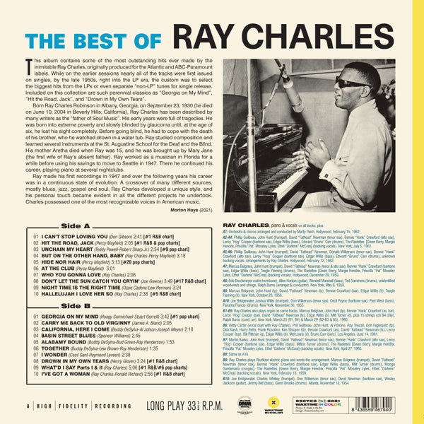 Ray Charles - Best Of  |  Vinyl LP | Ray Charles - Best Of  (LP) | Records on Vinyl