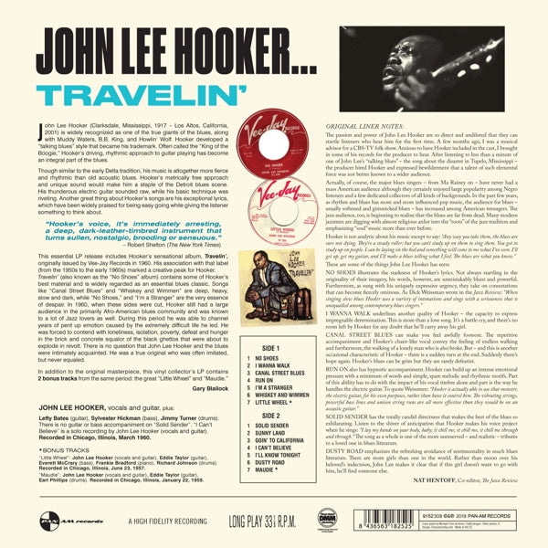 John Lee Hooker - Travelin'  |  Vinyl LP | John Lee Hooker - Travelin'  (LP) | Records on Vinyl