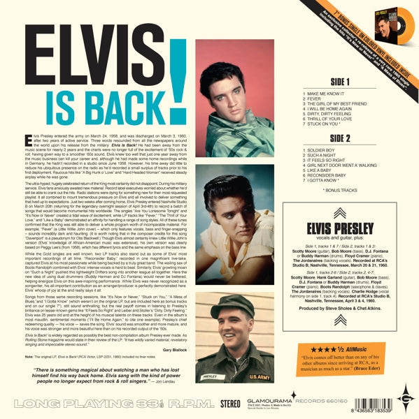 Elvis Presley - Elvis Is Back!  |  Vinyl LP | Elvis Presley - Elvis Is Back!  (2 LPs) | Records on Vinyl