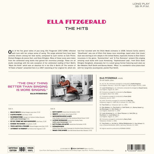 Ella Fitzgerald - Hits  |  Vinyl LP | Ella Fitzgerald - Hits (LP) | Records on Vinyl