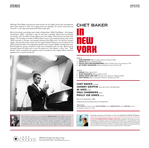 Chet Baker - In New York  |  Vinyl LP | Chet Baker - In New York  (LP) | Records on Vinyl