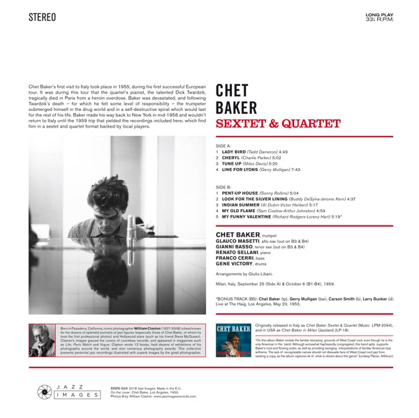Chet Baker - Sextet & Quartet |  Vinyl LP | Chet Baker - Sextet & Quartet (LP) | Records on Vinyl