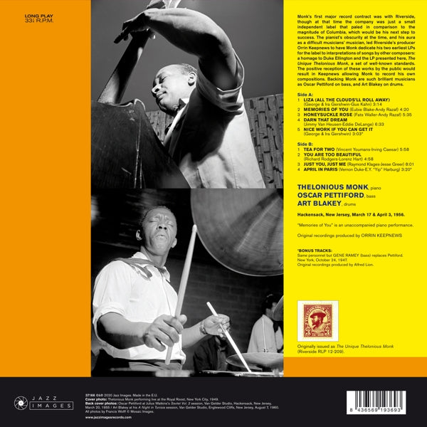 Thelonious Monk - Unique Thelonious..  |  Vinyl LP | Thelonious Monk - Unique Thelonious..  (LP) | Records on Vinyl
