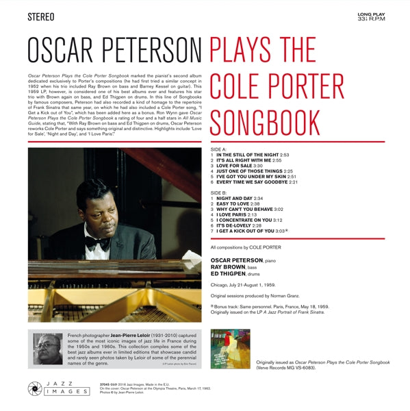 Oscar Peterson - Plays The Cole..  |  Vinyl LP | Oscar Peterson - Plays The Cole Porter Songbook  (LP) | Records on Vinyl