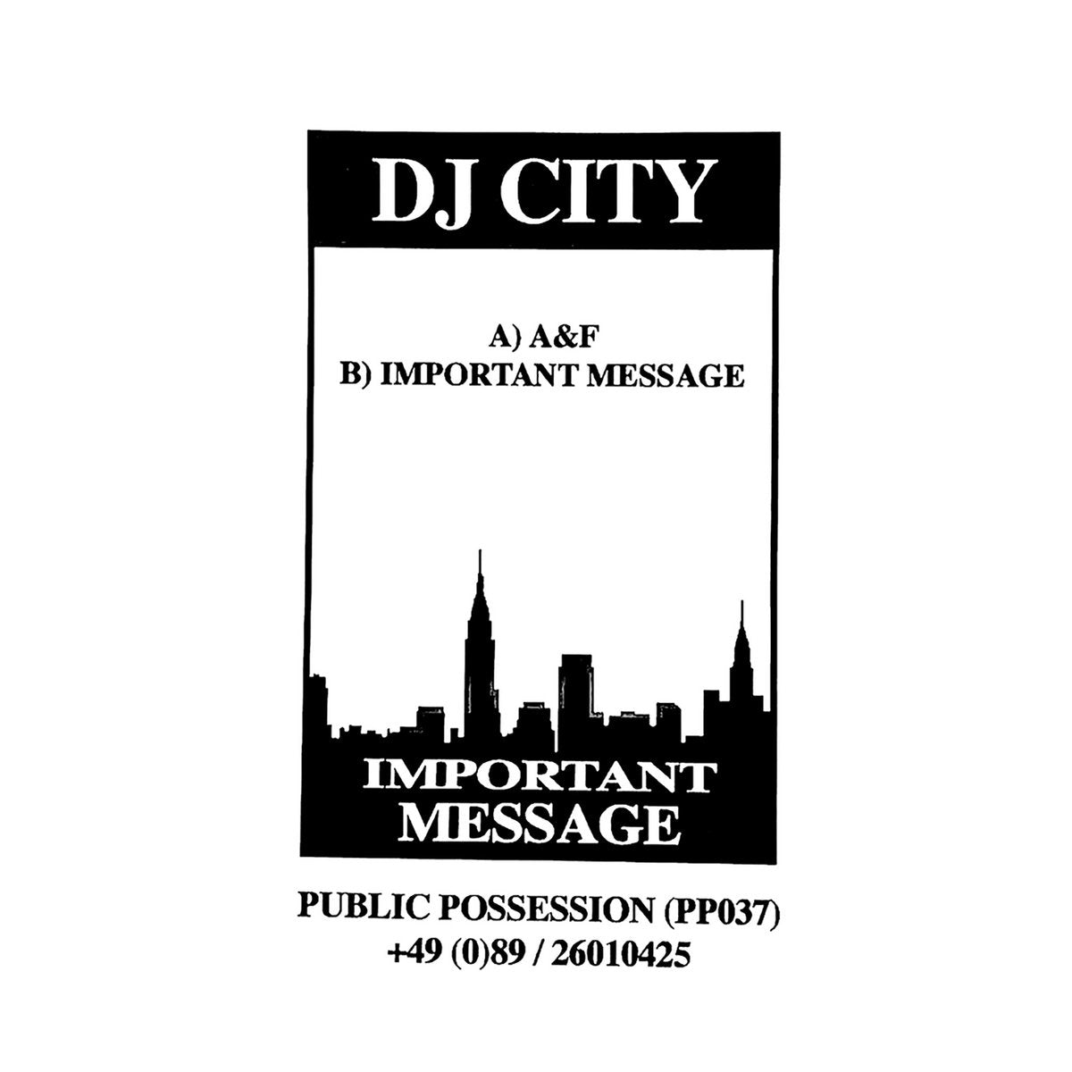 Dj City - Important Message |  Vinyl LP | Dj City - Important Message (LP) | Records on Vinyl