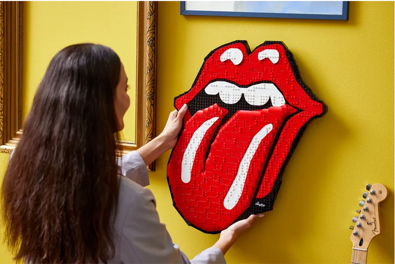  |  Construction set | Rolling Stones - Tongue Lego Art Construction Set | Records on Vinyl