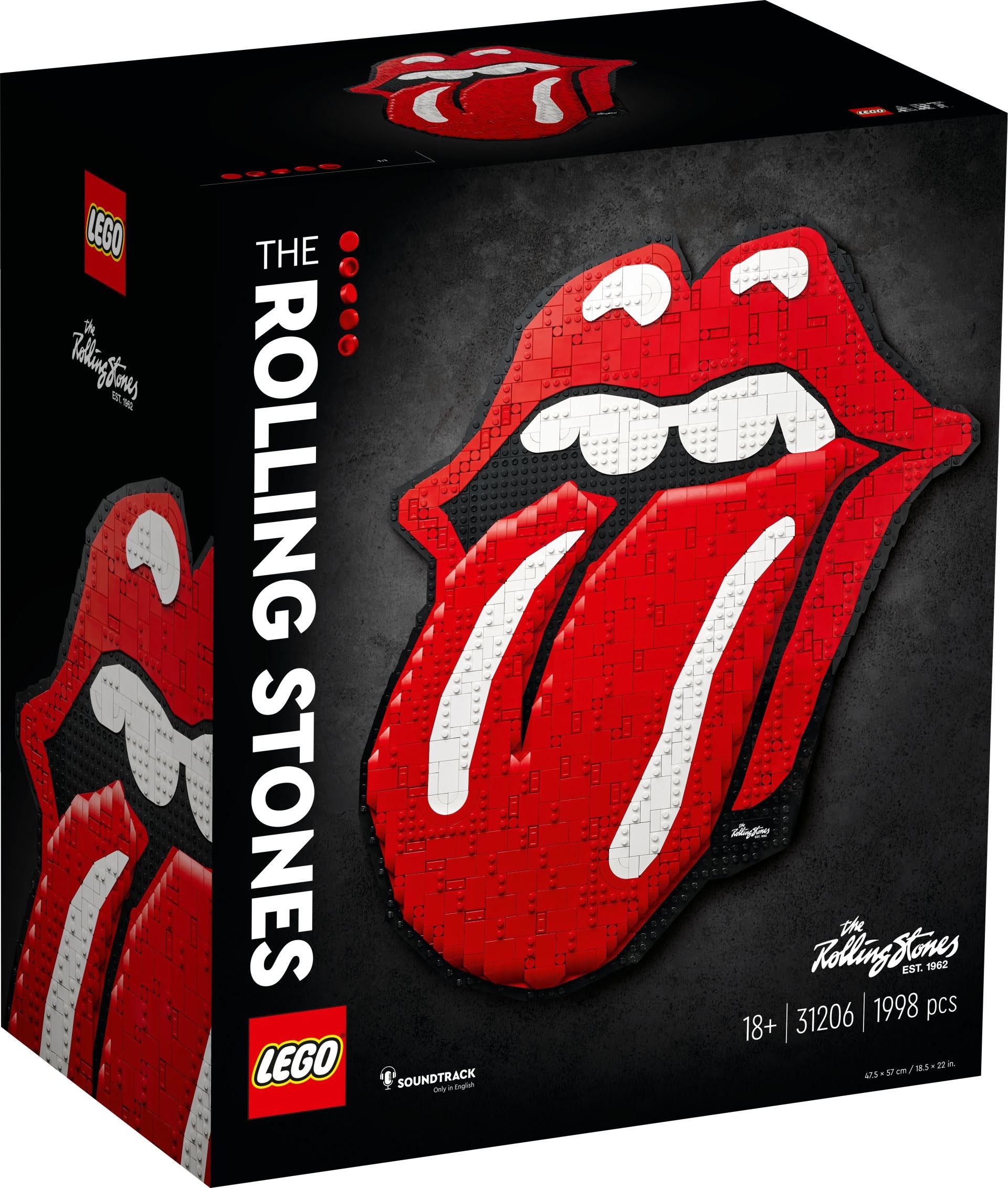  |  Construction set | Rolling Stones - Tongue Lego Art Construction Set | Records on Vinyl